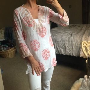 Barbara Gerwit - Beaded coral top